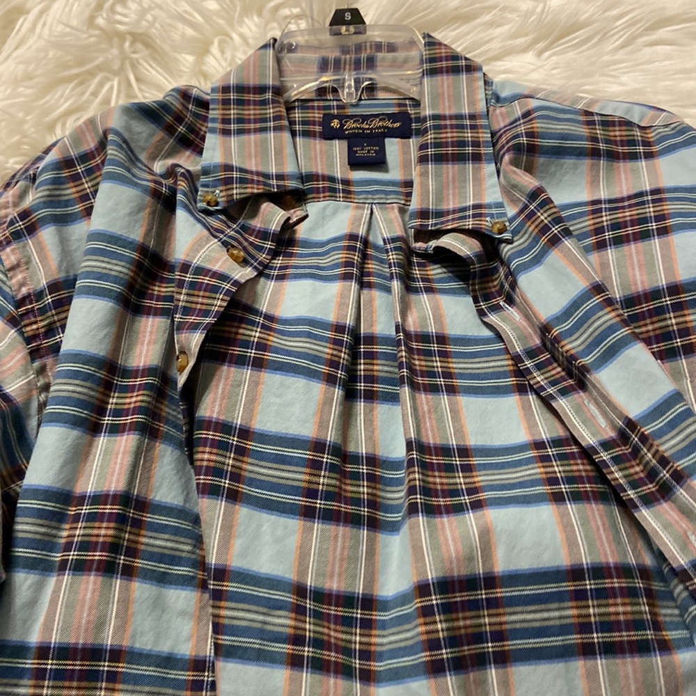 Brooks Brothers Woven in Italy Shirt 100% cotton excellent condition size L - Picture 7 of 7